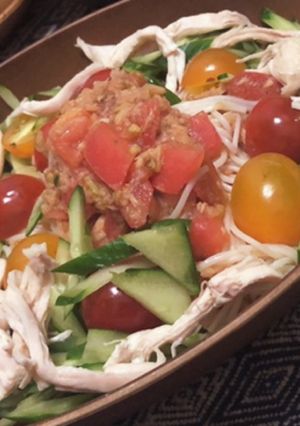 トマトとツナのパスタ風そうめん-レシピのメイン写真