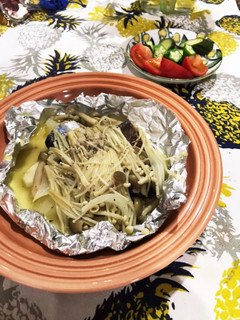 サバ缶のホイル焼き リュウジさんアレンジ-レシピのメイン写真