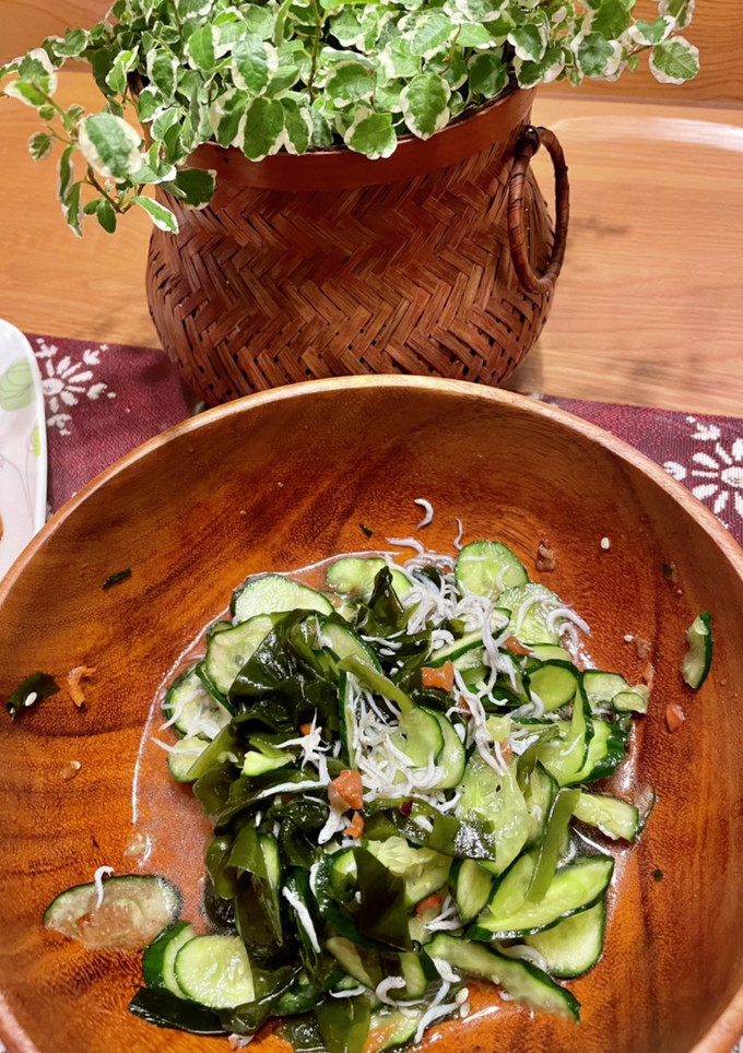 梅としらすきゅうりワカメのさっぱり酢の物-レシピのメイン写真