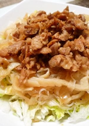 生白菜のホットドレッシングサラダ。-レシピのメイン写真