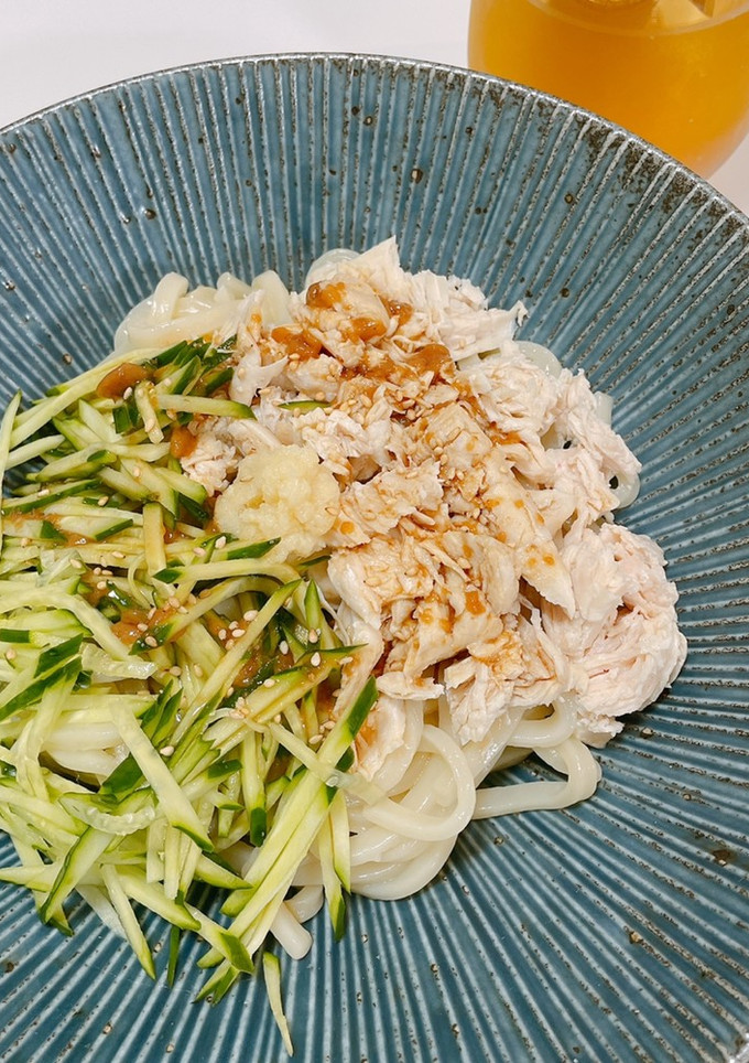 ささみ梅さっぱりうどん（冷やしても◎）-レシピのメイン写真