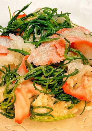 鯨ベーコンと おかひじきのサラダ-レシピのメイン写真
