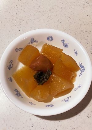 夏にピッタリ　冬瓜(とうがん)と梅干し煮-レシピのメイン写真