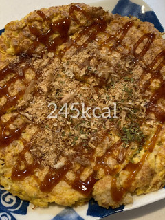 245kcal オートミール お好み焼き-レシピのメイン写真