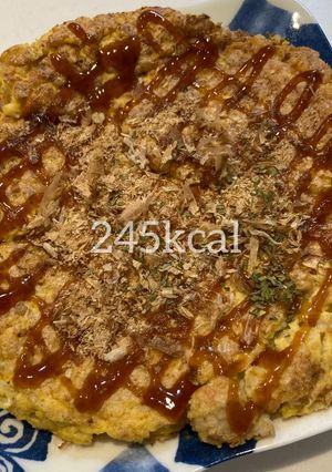 245kcal オートミール お好み焼き-レシピのメイン写真