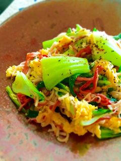 青梗菜とカニカマの炒め物♩-レシピのメイン写真
