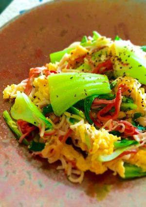 青梗菜とカニカマの炒め物♩-レシピのメイン写真