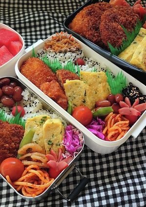 ❜21/7/28メンチ&コロッケ弁当-レシピのメイン写真