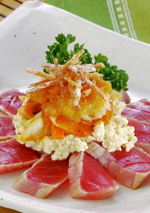 マグロのたたきピリパリ☆サラダ-レシピのメイン写真