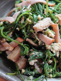 簡単!オカヒジキとハムの炒り卵♪-レシピのメイン写真