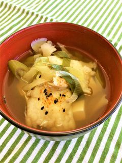 めっこご飯できりたんぽ風汁物-レシピのメイン写真