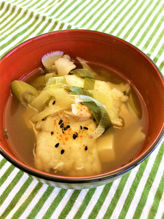 めっこご飯できりたんぽ風汁物-レシピのメイン写真