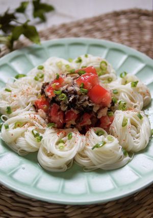 トマトと塩昆布のW旨味おろしそうめん-レシピのメイン写真