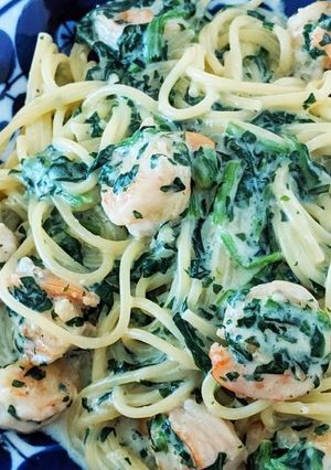 エビとほうれん草のクリームパスタ☆-レシピのメイン写真