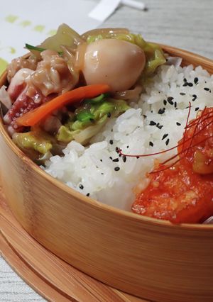 八宝菜&エビチリ弁当【JA福井県】-レシピのメイン写真