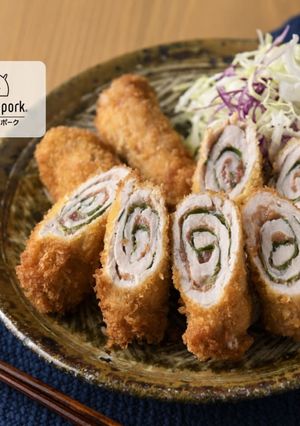 縁起物で試験を応援！豚肉の梅しそ巻きカツ-レシピのメイン写真