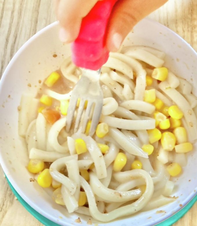 夏バテ簡単胡麻ドレうどん 離乳幼児食にも-レシピのメイン写真