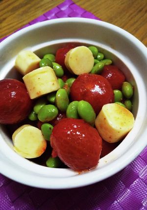 ミニトマトと枝豆チーズのキムチ-レシピのメイン写真