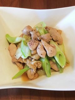 鶏もも肉とねぎの炒め物-レシピのメイン写真