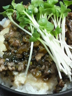 高菜と牛肉のとろろ丼-レシピのメイン写真
