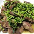 砂肝と豆苗の花椒炒め
