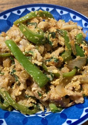 さっぱり！ピーマンと大葉の豚肉炒め-レシピのメイン写真