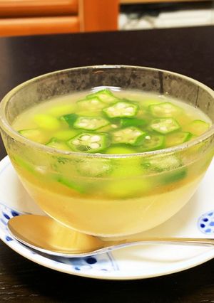 冷やし茶碗蒸し（オクラあんかけ）-レシピのメイン写真