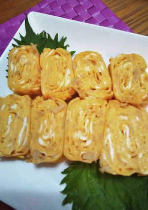 ホタテバター醤油のだし巻きたまご-レシピのメイン写真