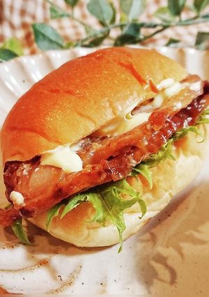 僕にもできた【蒲焼鶏でてりまよサンド】-レシピのメイン写真