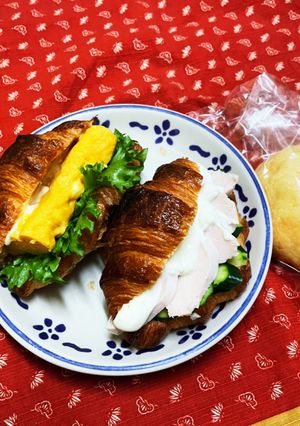 クロワッサンサンド弁当-レシピのメイン写真