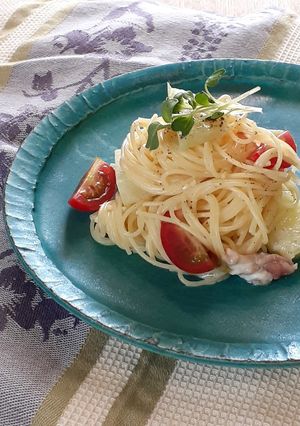 【野菜ソムリエ】京たんごメロン冷製パスタ-レシピのメイン写真
