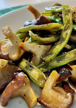 いんげんと椎茸のオイスターソース炒め-レシピのメイン写真