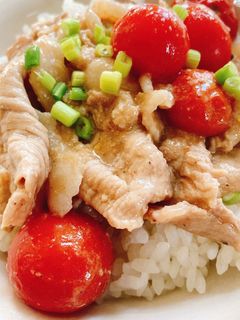 簡単♡豚肉とトマトのニンニク炒め-レシピのメイン写真
