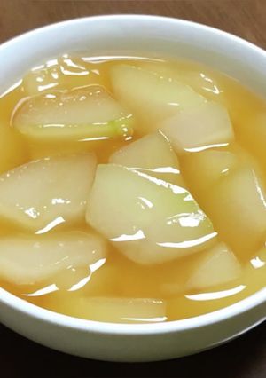 つるんと美味しい夕顔のシンプル煮物-レシピのメイン写真