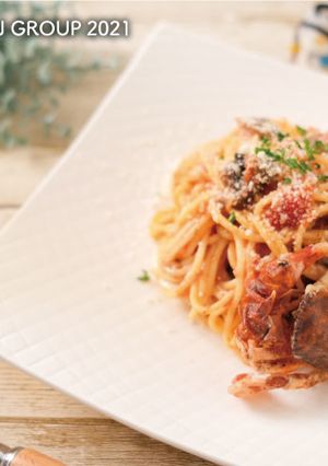 ソフトシェルクラブのトマトクリームパスタ-レシピのメイン写真