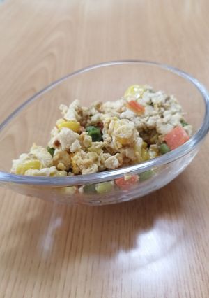 簡単！ボリュームたっぷり炒り卵豆腐-レシピのメイン写真