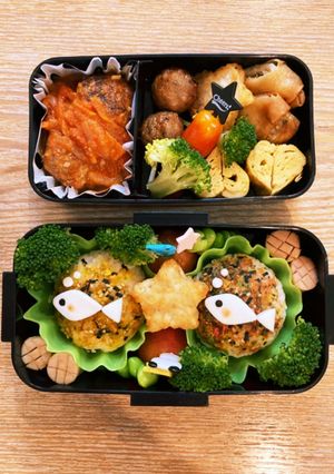 キャラ弁　おさかな-レシピのメイン写真