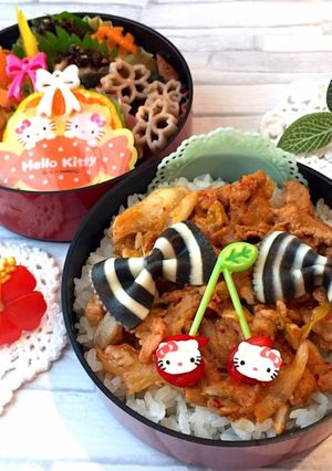 文月29 豚キムチ丼弁当-レシピのメイン写真