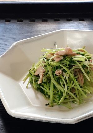 【野菜ソムリエ】豆苗と豚肉のポン酢炒め-レシピのメイン写真