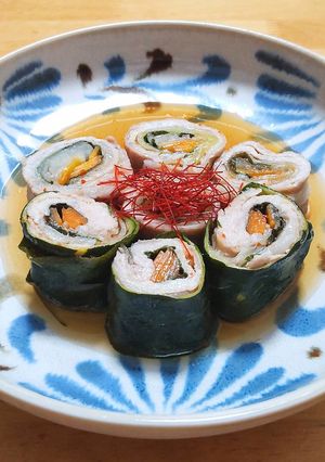 レンジで煮込むズッキーニの肉巻き-レシピのメイン写真