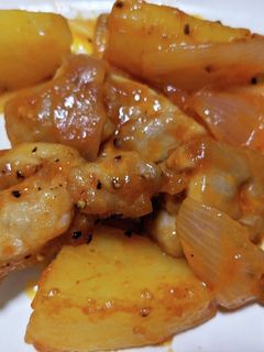 鶏もも肉とじゃがいものケチャップ炒め-レシピのメイン写真