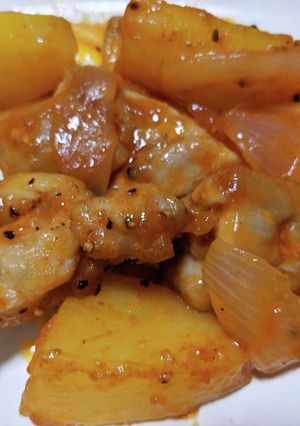 鶏もも肉とじゃがいものケチャップ炒め-レシピのメイン写真