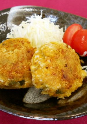 【給食】かぼちゃの焼きコロッケ-レシピのメイン写真
