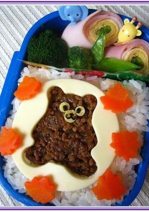 保温用キャラ弁♪クマ de タコライス♪-レシピのメイン写真