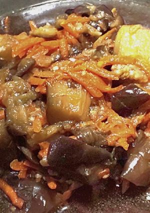 なすと細切り人参のゴマ油DE!焼き浸し!-レシピのメイン写真