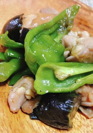 夏野菜でスタミナ♪鶏肉と茄子とピーマン-レシピのメイン写真