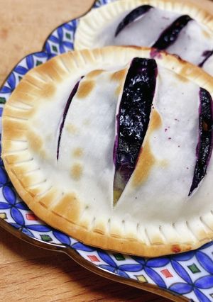 餃子の皮でブルーベリーカスタードパイ-レシピのメイン写真
