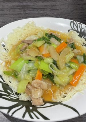 余ったそうめんでかた焼きあんかけそうめん-レシピのメイン写真