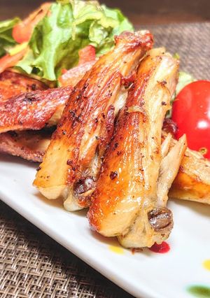 手羽中焼き。ごはんにもビールにも♪-レシピのメイン写真