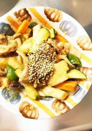 簡単味噌炒め味豚こま大根青椒肉絲風-レシピのメイン写真